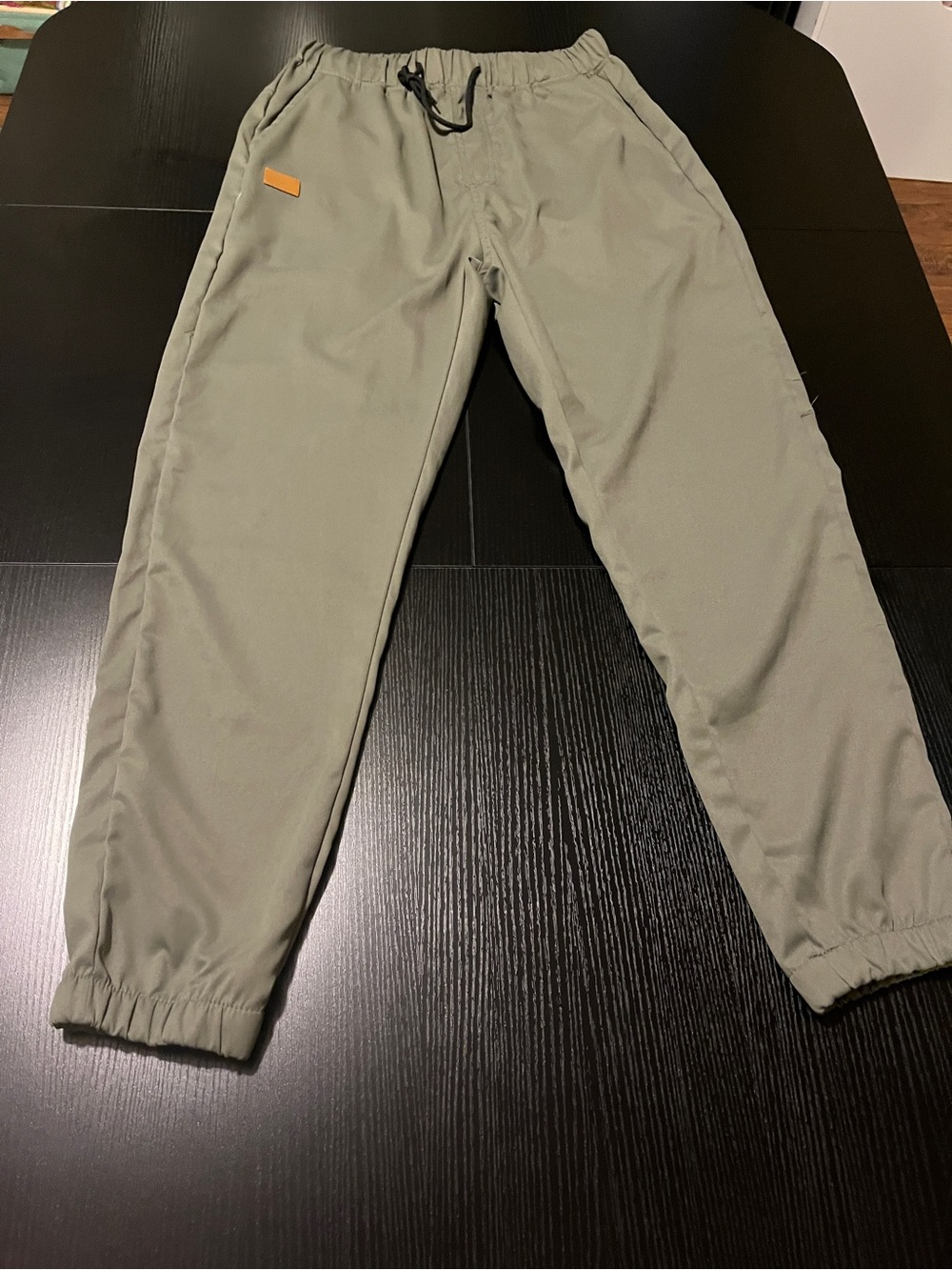 Men's Olive Green Elastic Waist Jogger Pants